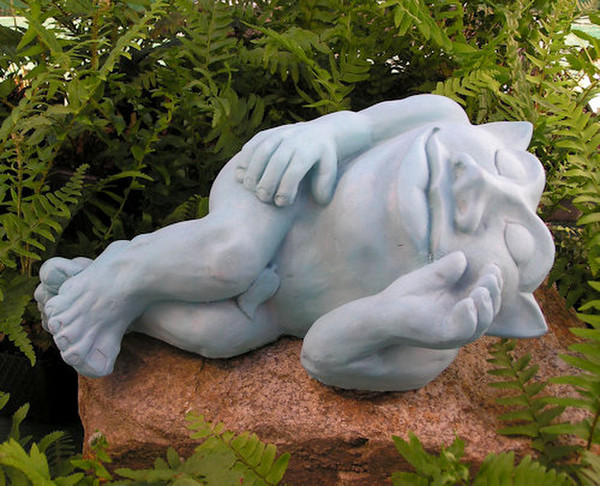Sleeping Gargoyle Gargoyle Shop reclining garden Statue fig leaf sculptures